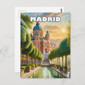 Madrid, een stad waar je graag wegloopt briefkaart (Voorkant / Achterkant)