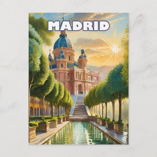 Madrid, een stad waar je graag wegloopt briefkaart (Voorkant)