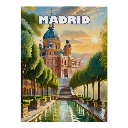 Madrid, een stad waar je graag wegloopt perfect poster (Voorkant)
