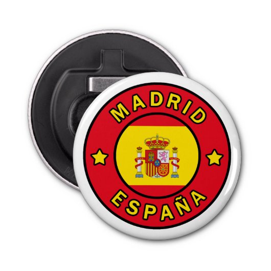 Madrid España Button Flesopener (Voorkant)