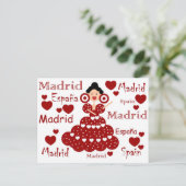 Madrid España muñeca flamenca Briefkaart (Staand voorkant)