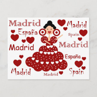Madrid España muñeca flamenca Briefkaart