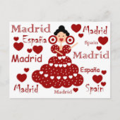 Madrid España muñeca flamenca Briefkaart (Voorkant)