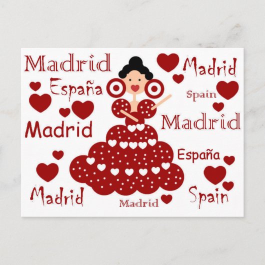 Madrid España muñeca flamenca Briefkaart (Voorkant)