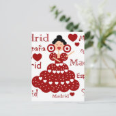 Madrid España muñeca flamenca Briefkaart (Staand voorkant)