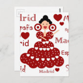 Madrid España muñeca flamenca Briefkaart (Voorkant / Achterkant)