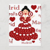 Madrid España muñeca flamenca Briefkaart (Voorkant)