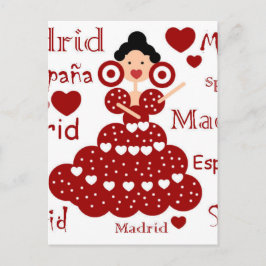 Madrid España muñeca flamenca Briefkaart