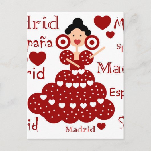 Madrid España muñeca flamenca Briefkaart (Voorkant)