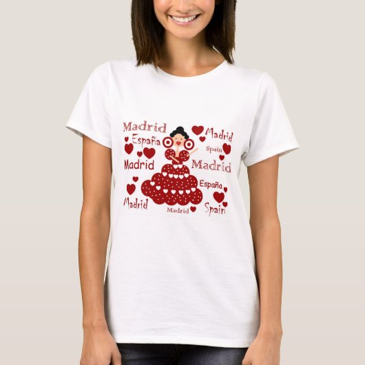 Madrid España muñeca flamenca T-shirt (Voorkant)