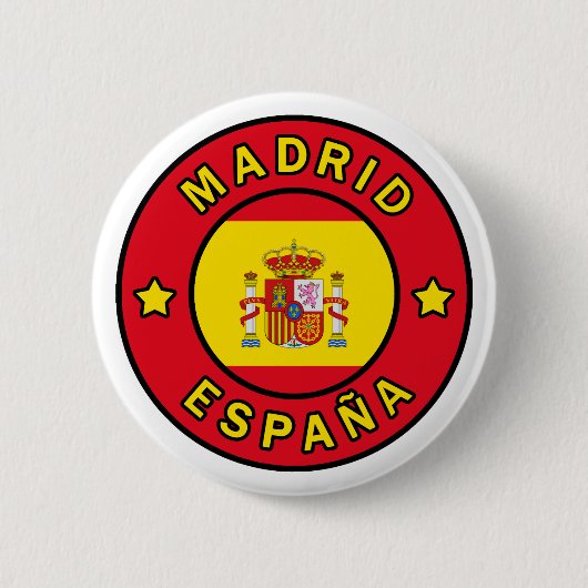 Madrid España Ronde Button 5,7 Cm (Voorkant)