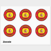 Madrid España Ronde Sticker (Vel)