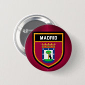 Madrid Flag Ronde Button 5,7 Cm (Voorkant /achterkant)