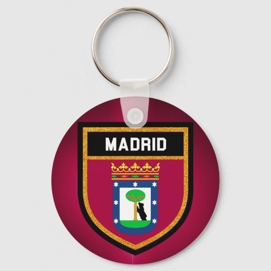 Madrid Flag Sleutelhanger (Voorkant)