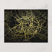 Madrid Gold Style Art Map Briefkaart (Voorkant)