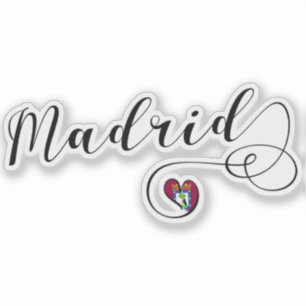 Madrid Hart Vlag Sticker