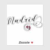 Madrid Hart Vlag Sticker (Vel)
