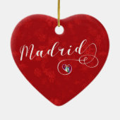 Madrid Heart, Ornament met kerstbomen, Spanje (Achterkant)