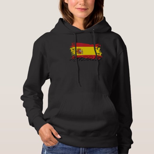 Madrid Hoofdstad Spanje Vlag Spanje Spanje Iberisc Hoodie (Voorkant)