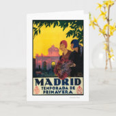 Madrid in het PromotiePoster van de Reis van de Kaart (Gele Bloem)