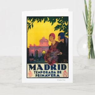Madrid in het PromotiePoster van de Reis van de Kaart