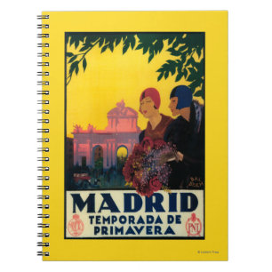 Madrid in het PromotiePoster van de Reis van de Notitieboek