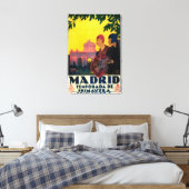 Madrid in het Springtime-Poster voor reispromotie Canvas Afdruk (Insitu (Slaapkamer))