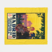 Madrid in het Springtime-Poster voor reispromotie Fleece Deken (Voorkant (Horizontaal))