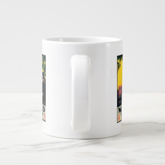 Madrid in het Springtime-Poster voor reispromotie Grote Koffiekop (Achterkant)