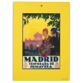 Madrid in het Springtime-Poster voor reispromotie Klembord (Achterkant)
