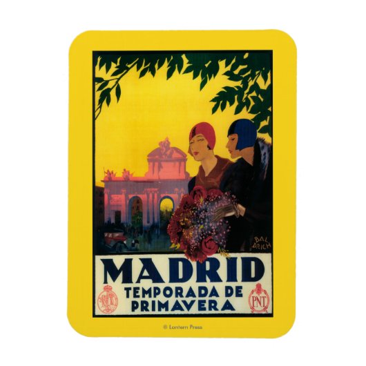 Madrid in het Springtime-Poster voor reispromotie Magneet (Verticaal)