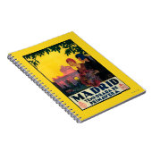 Madrid in het Springtime-Poster voor reispromotie Notitieboek (Rechterzijde)