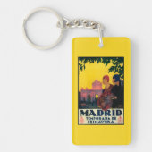 Madrid in het Springtime-Poster voor reispromotie Sleutelhanger (Voorkant)