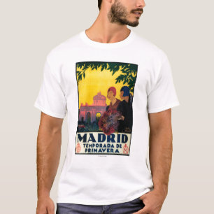 Madrid in het Springtime-Poster voor reispromotie T-shirt