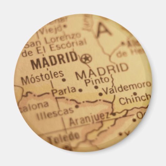 Madrid  kaart Magnet (Voorkant)