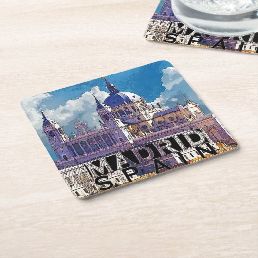 Madrid Kartonnen Onderzetters (Schuin)