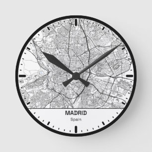 Madrid Klok Stad Lijn Kunst