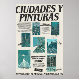 Madrid Kunsttentoonstelling Poster Spaanse Stadsge