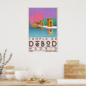 Madrid Landmark Kunstprint Templo De Debod Poster (Keuken)