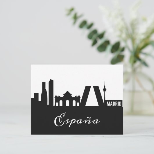 Madrid Landmarks briefkaart (Staand voorkant)