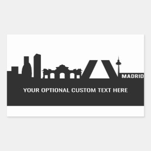 Madrid Landmarks douanetekst stickers