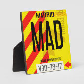 Madrid Luchthaven Bagageposter Fotoplaat (Voorkant)