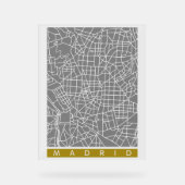 Madrid map acryl bord (Voorkant)