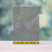 Madrid map acryl bord (Neutraal)