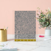 Madrid map acryl bord (Huwelijk)