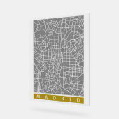 Madrid map acryl bord (Hoek)
