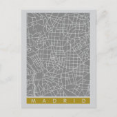 Madrid map briefkaart (Voorkant)