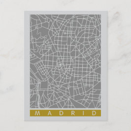 Madrid map briefkaart