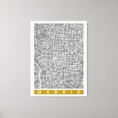 Madrid map canvas afdruk (Voorkant)