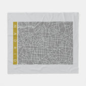 Madrid map fleece deken (Voorkant (Horizontaal))
